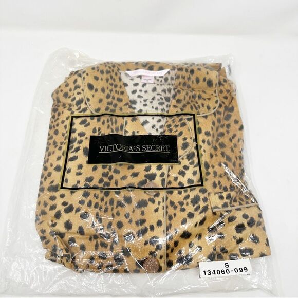 🦄RARE 90s VINTAGE Victorias Secret Pajama Set Unopened Small Cheetah Animal - Picture 1 of 4